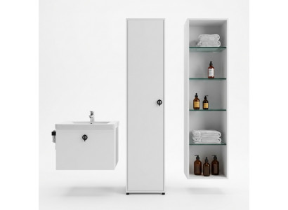 Badkamerkast Wit Kleur Modern Luxe Rechthoekige Badkast Badkamer