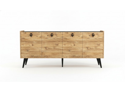 Woonkamer Bruin Dressoir Modern Design Rechthoekige Vorm Planken Luxe