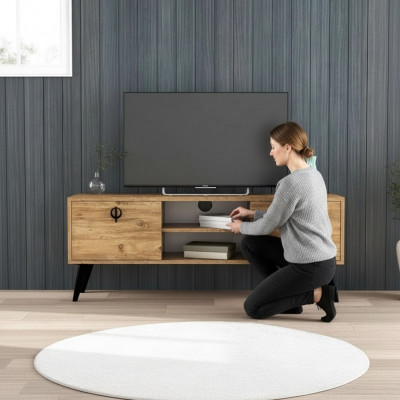 Bruin woonkamer TV-lagekast sideboard RTV modern design rechthoekige vorm