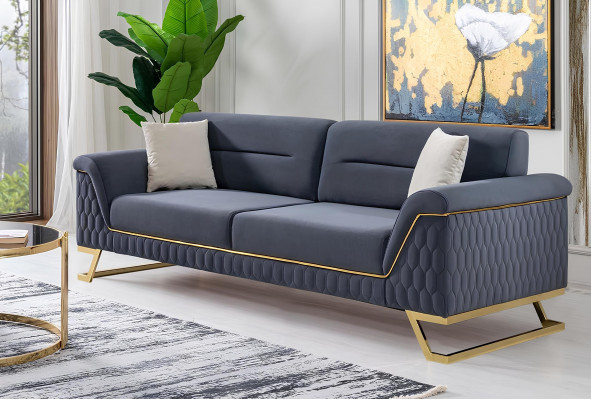 Blauw woonkamer zitmeubilair Designer hoekbank Luxe Moderne fauteuil