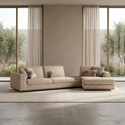 Ontwerper hoekbank L-vorm Luxe bank Bank Woonkamer Textiel Meubels.