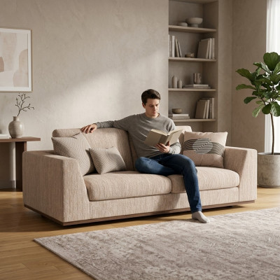 Luxe tweezitsbank bank gestoffeerde meubels woonkamer ontwerper modern interieur