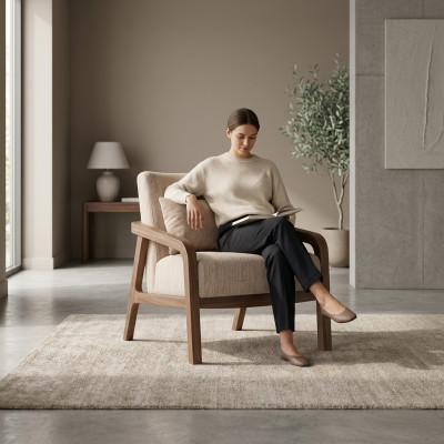 Moderne Nieuwe Luxe Designer Fauteuil Woonkamer Meubels Textiel Stoel