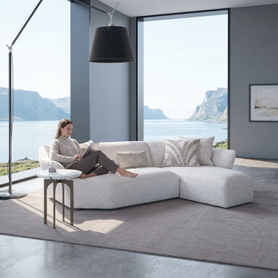 Designer Sofa Bank Wit Inrichting Woonkamer Hoekbank L-vorm Meubelen