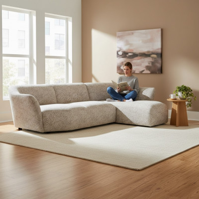 Woonkamer hoekbank L-vorm gestoffeerd meubilair hoekset luxe hoekbank