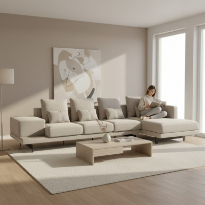 Luxe meubels Moderne set Hoekbank L-vorm Design meubilair Zitmeubelen