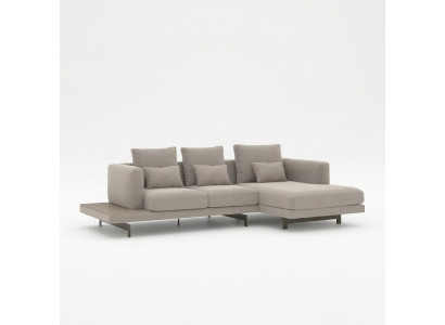 Designer Grijze Bank Bank L-vorm Modern Hoekbank Meubilair Woonkamer