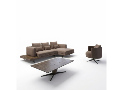Woonkamerset bankstel bankstel bank L-vorm fauteuil houten salontafel  Woonkamerset bankstel bankstel bank L-vorm fauteuil houten salontafel