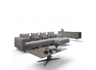 Luxe hoekbank L-vorm woonkamer designer hoekbank nieuw compleet salontafel