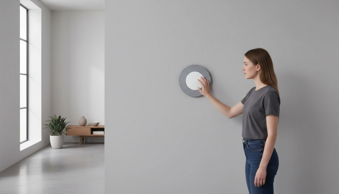 Ronde Spiegel Modern Muurspiegel Ontwerp Grijs Woonkamer Nieuwe Inrichting