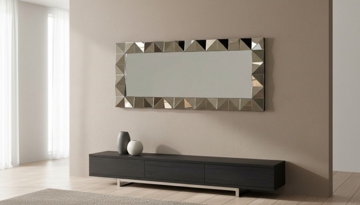 Luxe Spiegel Grijs Modern Ontwerp Wandspiegel Meubels Woonkamer Nieuwe Inrichting