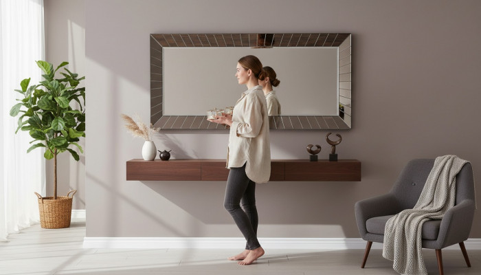 Luxe Moderne Spiegel Ontwerper Wandspiegel Nieuw Meubilair Woonkamer Inrichting
