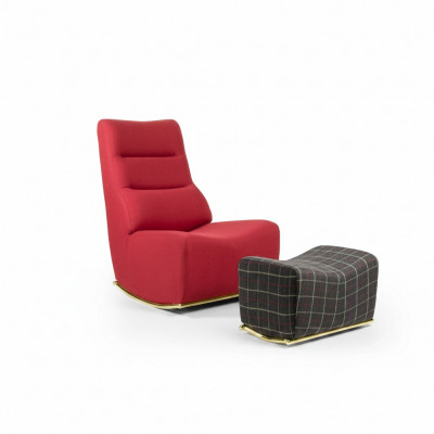 Woonkamerset 2-delige fauteuil met voetenbank zitmeubelen moderne inrichting