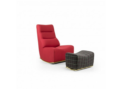 Woonkamerset 2-delige fauteuil met voetenbank zitmeubelen moderne inrichting