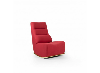 Luxe rode fauteuil woonkamer gestoffeerde zitting moderne zitmeubelen ontwerper