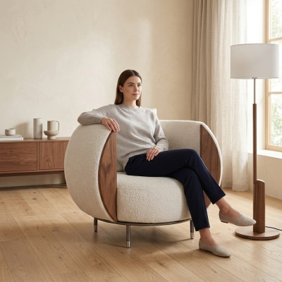 Modern Stoel Ontwerp Bank Bekleding Stoel Meubilair Woonkamer Inrichting