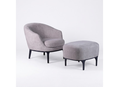 Woonkamerset 2-delig Fauteuil met voetenbank Ontwerper Modern Gestoffeerd meubilair -> Woonkamerset 2-delig Fauteuil met voetenbank Ontwerper Modern Gestoffeerd meubilair