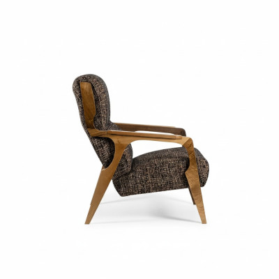Luxe fauteuil zits woonkamer zit stof polyester stijl modern design nieuw