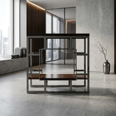 Console tafel houten tafel roestvrij stalen console luxe woonkamer design