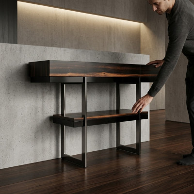 Console Tafel Ontwerp Hout Woonkamer Dressoir Console Modern Nieuw