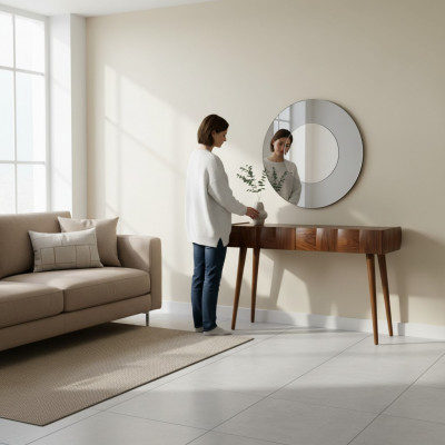 Console met spiegel Moderne woonkamer luxe meubelset Console