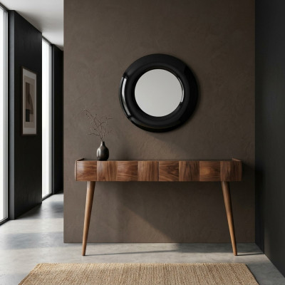 Console Dressoir Moderne Houten Bijzettafel met Spiegel Luxe Woonkamer
