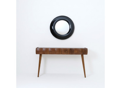 Console Dressoir Moderne Houten Bijzettafel met Spiegel Luxe Woonkamer