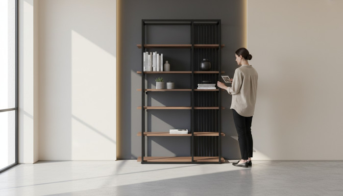 Modern boekenrek luxe boekenkast meubels plank woonkamer inrichting