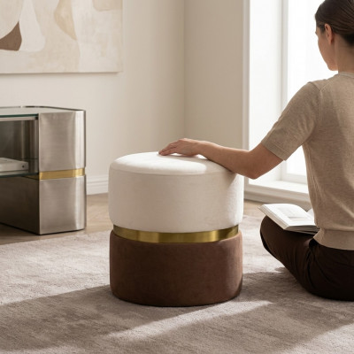 Woonkamer Ontwerp Voetenbankje Zitkruk Moderne Kruk Bekleding Nieuw