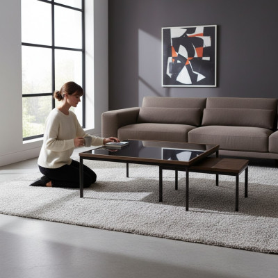Ontwerp Hout 2x salontafel Woonkamer Luxe Salontafel Tafels Nieuwe Meubelen