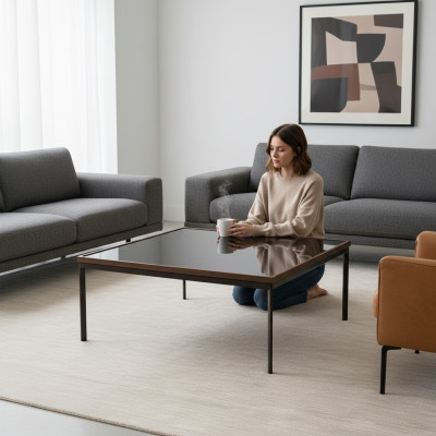 Bruin meubeldesign salontafel luxe tafel inrichting nieuw