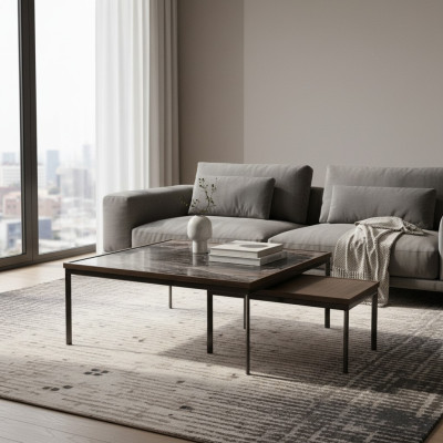 Woonkamer Nieuw 2x salontafel Luxe tafel Inrichting Design Meubels