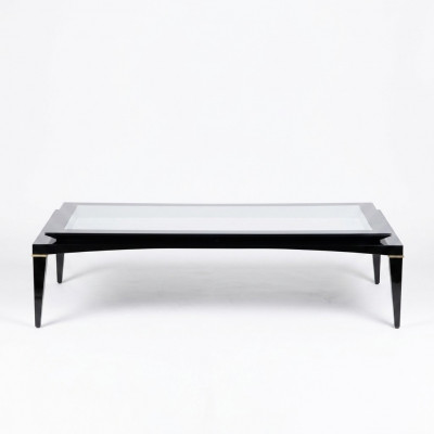 Zwarte salontafel woonkamer luxe design meubels koffietafel tafel nieuw