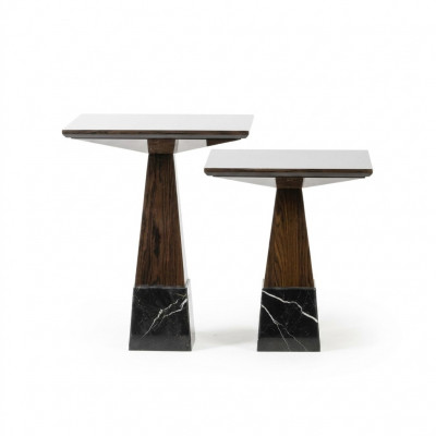 Woonkamertafels set 2x Bijzettafel Ontwerp Salontafel Hout Inrichting  Woonkamertafel set 2x Bijzettafel Ontwerp Salontafel Hout Inrichting