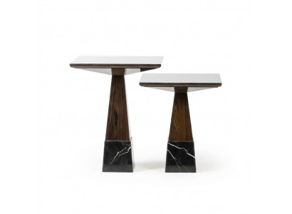 Woonkamertafels set 2x Bijzettafel Ontwerp Salontafel Hout Inrichting  Woonkamertafel set 2x Bijzettafel Ontwerp Salontafel Hout Inrichting
