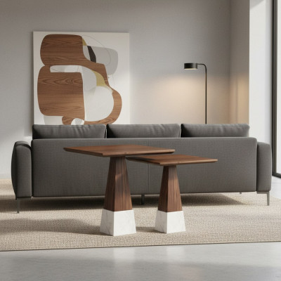 2x Bijzettafel Compleet Woonkamerset Ontwerp Salontafel Nieuw
