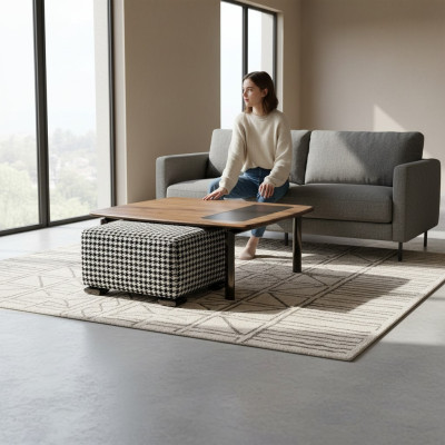 Design Compleet Moderne Salontafel met Kruk Woonkamerinrichting