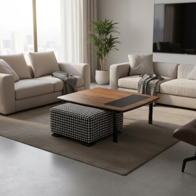 Design Compleet Moderne Salontafel met Kruk Woonkamerinrichting
