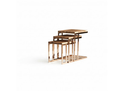 Moderne complete 3-delige bijzettafel inrichting woonkamer design meubelstukken