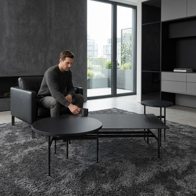 Luxe salontafel designer meubelset 3-delig 2x bijzettafel woonkamer compleet