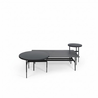 Luxe salontafel designer meubelset 3-delig 2x bijzettafel woonkamer compleet