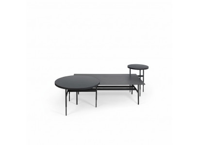 Luxe salontafel designer meubelset 3-delig 2x bijzettafel woonkamer compleet