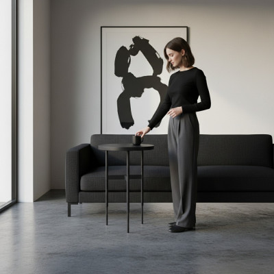 Nieuw luxe meubels ronde bijzettafel woonkamer design koffietafel tafel