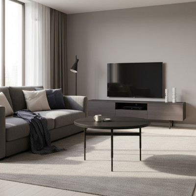 Modern Ronde Bijzettafel Nieuw Luxe Zwart Meubelontwerp Inrichting Hout