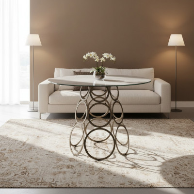 Eettafel rond keukentafel tafel eettafel ronde tafel 100 cm industrieel wit