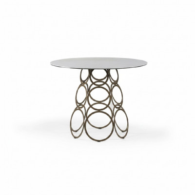 Eettafel rond keukentafel tafel eettafel ronde tafel 100 cm industrieel wit