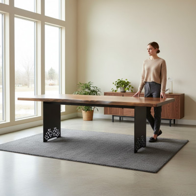 Ontwerp eettafel eetkamer meubels houten tafel luxe inrichting nieuw
