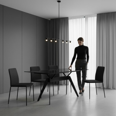 Eetkamer Luxe Eettafel Nieuwe Tafel Modern Design Meubels Metallic Inrichting