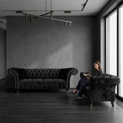 Nieuwe complete bank met drie zitplaatsen Chesterfield tweezits bankstellen woonkamer