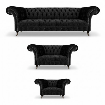 Chesterfield bankstel 3-delige complete woonkamerset nieuwe bankstellen bankstel  Chesterfield bankstel 3-delige complete woonkamerset nieuw bankstel